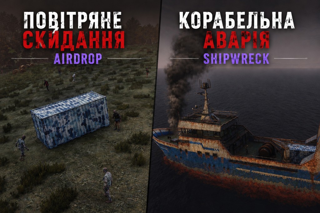 Auto-івенти: AirDrop та Ship Wreck